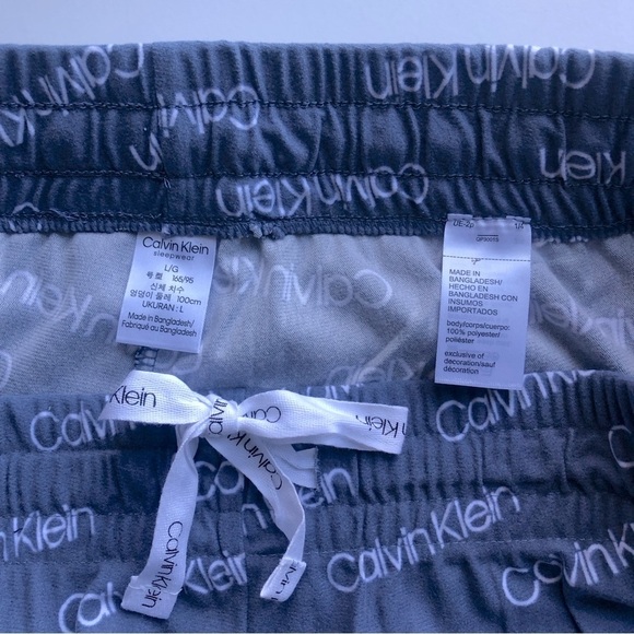 Calvin Klein Logo Cozy Fleece 2 pc Pajamas, Blue L NWT - Picture 7 of 8